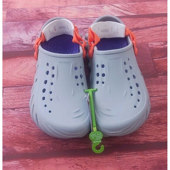 Crocs Echo Gray Clog Shoes Comfort Slides Sandals Mens Sz 10 Women Sz 12 NEW main image 5